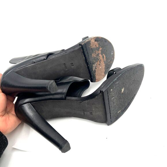 Alexander Wang Black Leather Gladiator Strappy Sandals Heels 35 - Picture 7 of 13